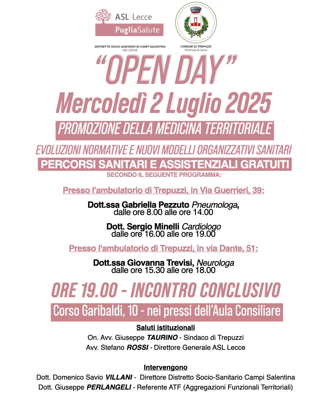 ASL DSS 2 luglio 2025