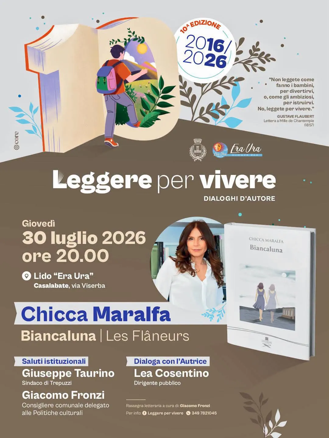 Leggere per Vivere. Appuntamento 30 luglio 2026