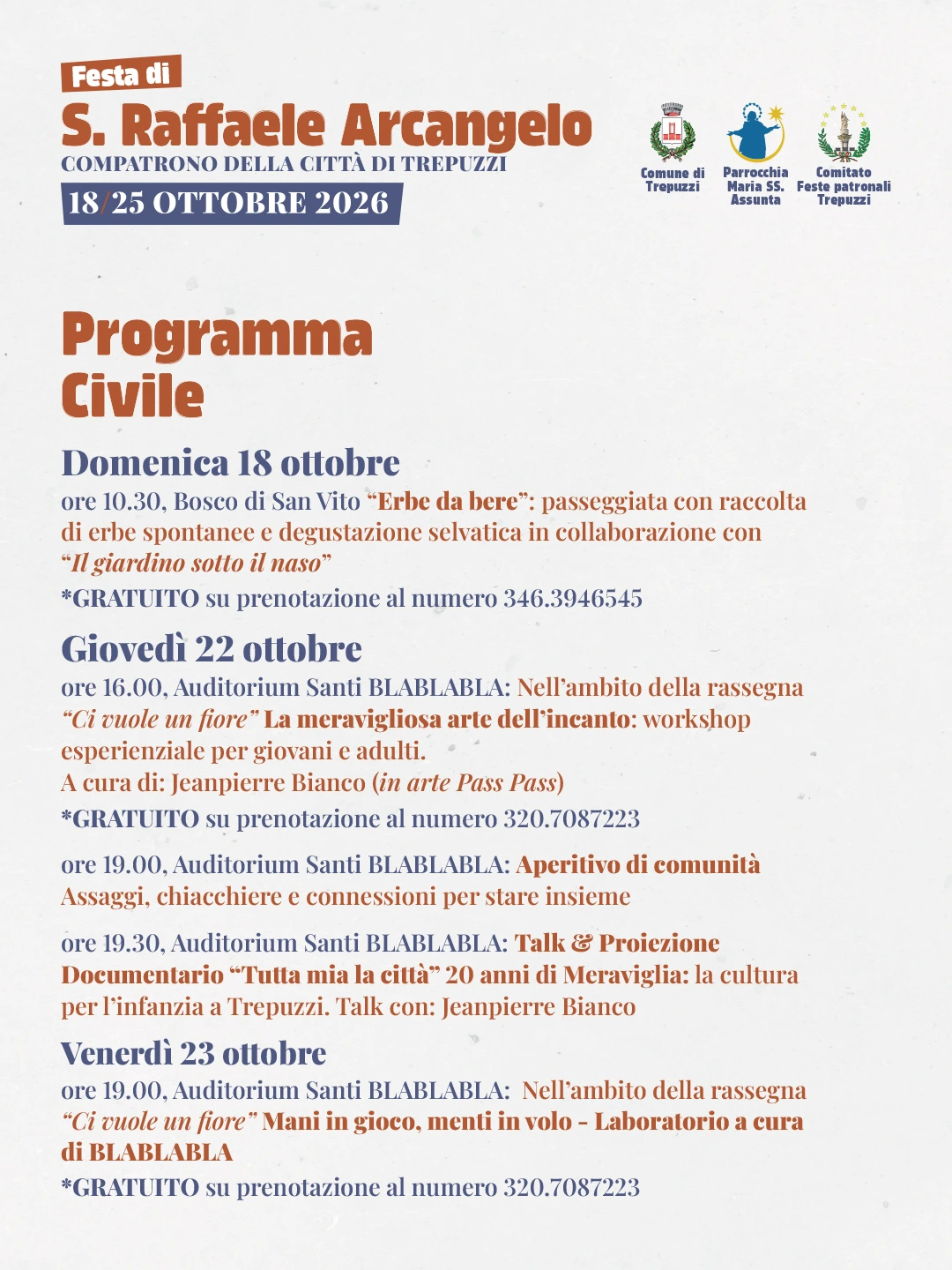 San Raffaele 2026 Programma civile 1
